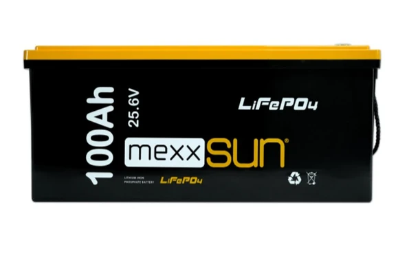Mexxsun - İnges 25,6 Volt 100 Amper Lityum Akü - 2,56 kWh LifePo4 batarya - 24 volt - Resim 2