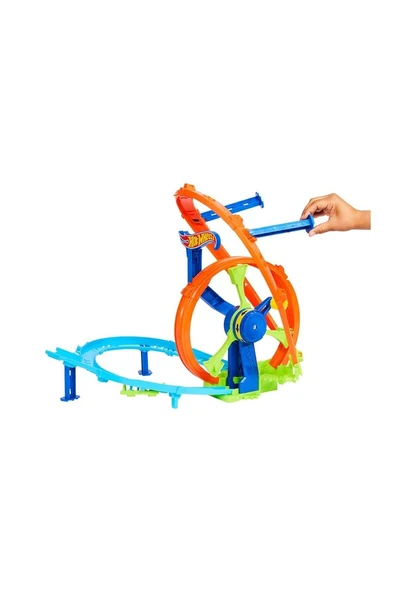 Hot Wheels Hızlı Fırlatma ve Döngü Parkuru JBX65 Lisanslı Ürün - Resim 5