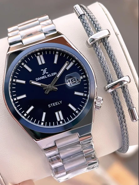 Daniel Klein İtalyan Tasarım Bileklik Hediyeli 2 Yıl Garantili 3 Atm Erkek Kol Saati ES.13861-11 ürün görseli