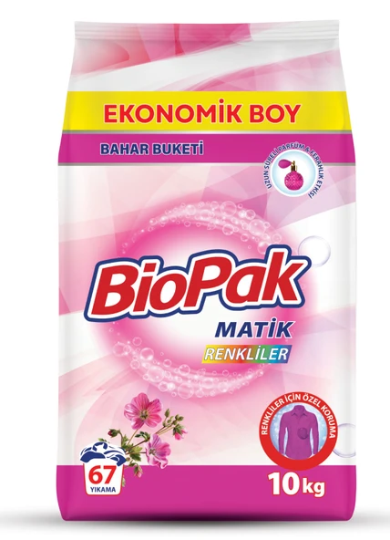 BİOPAK MATİK TOZ DETERJAN 10KG RENKLİLER
