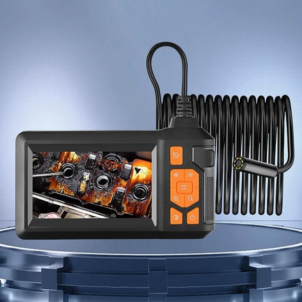 30 Mt Ekranlı 2 Kameralı Endoskop Yılan Kamera Sert Kablo Işıklı 8 MM ürün görseli 1