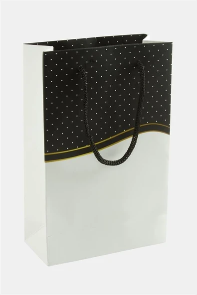 11*17 Benekli İpli Karton Çanta 1 Adet