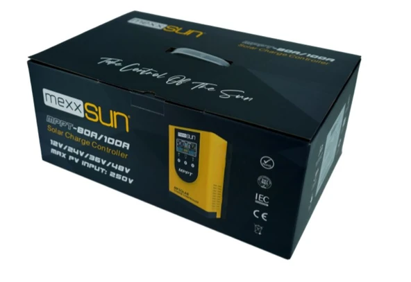 Mexxsun 100 Amper MPPT Şarj Kontrol Cihazı - 12/24/48 Volt sistem için solar şarj kesici  regülatör - Resim 5