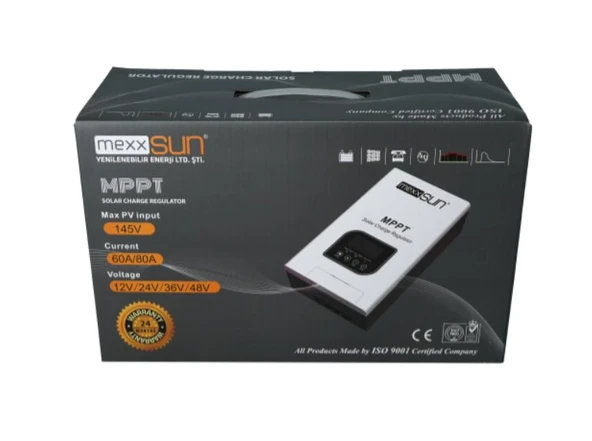 Mexxsun - İnges 100 Amper MPPT Şarj Kontrol Cihazı - 12/24/36/48 Volt sistem için solar şarj kesici - Resim 5