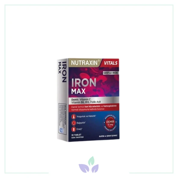 Nutraxin Iron Max Takviye Edici Gıda 30 Tablet ürün görseli