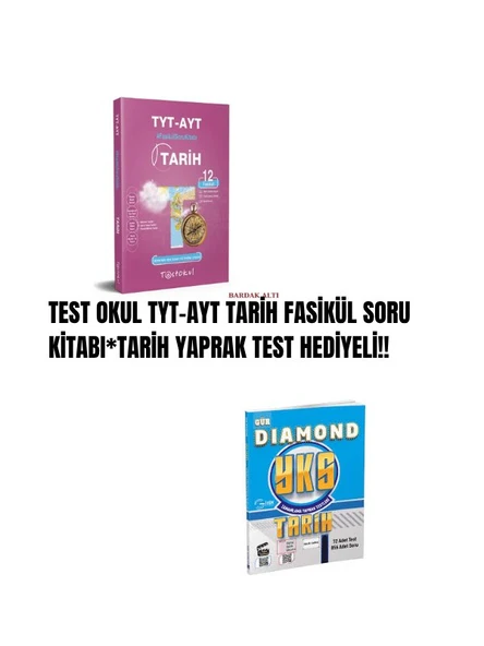 TEST OKUL TYT-AYT TARİH FASİKÜL SORU KİTABI*TARİH YAPRAK TEST HEDİYELİ!!