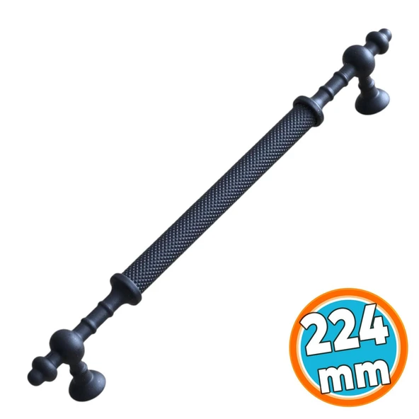 Mobilya Çekmece Mutfak Dolabı Dolap Kapak Kulpları Kulbu Siyah Metal Kulp 224 mm (22.4 cm) ürün görseli