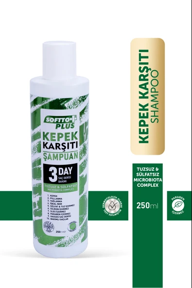 Softto Plus Şampuan Kepek Karşıtı 250 Ml ürün görseli 1