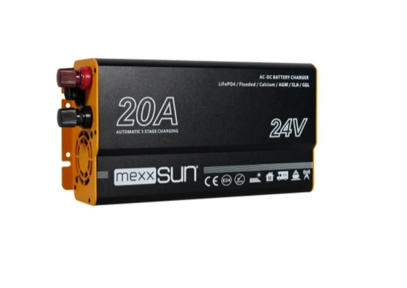 INGES - MEXXSUN AC - DC AKÜ ŞARJ CİHAZI 24 VOLT 20 AMPER JEL - LİTYUM - AGM - STD - Resim 4
