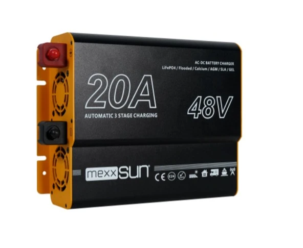 Mexxsun - İnges 48 Volt 20 Amper Akü Şarj Cihazı Karavan,Yat,Kamp,Ev - Redresör - Resim 4