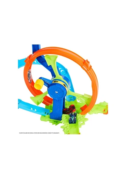 Hot Wheels Hızlı Fırlatma ve Döngü Parkuru JBX65 Lisanslı Ürün - Resim 3