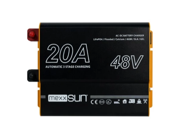 Mexxsun - İnges 48 Volt 20 Amper Akü Şarj Cihazı Karavan,Yat,Kamp,Ev - Redresör ürün görseli