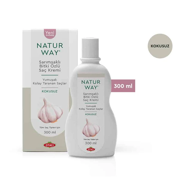 Otacı Naturway Sarımsaklı Bitki Özlü Kokusuz Saç Kremi 300 ml ürün görseli