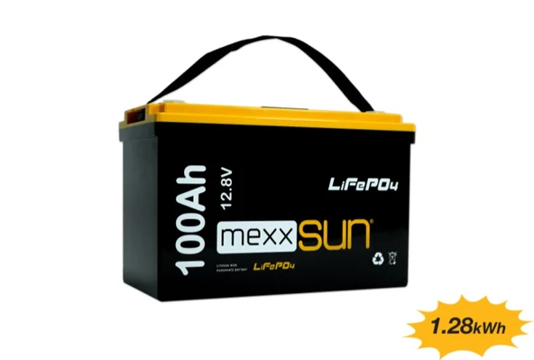 Mexxsun - İnges 12 Volt 100 Amper Lityum Akü - 1280 Wh LifePo4 batarya ürün görseli 1