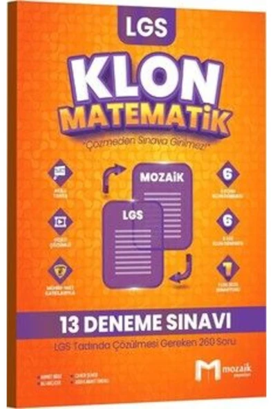 Mozaik Yayınları Mozaik 8. Sınıf LGS Matematik 13'Lü Klon Branş Deneme ürün görseli