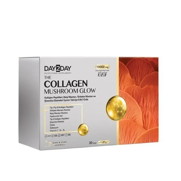Day2Day The Collagen Mushroom Glow Takviye Edici Gıda 30 Saşe ürün görseli
