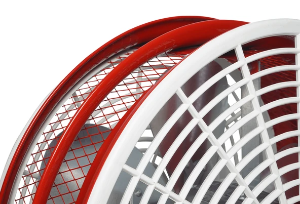 Ayas AKREP Retro Yer Tipi Sanayi Vantilatörü - Kırmızı - Resim 4