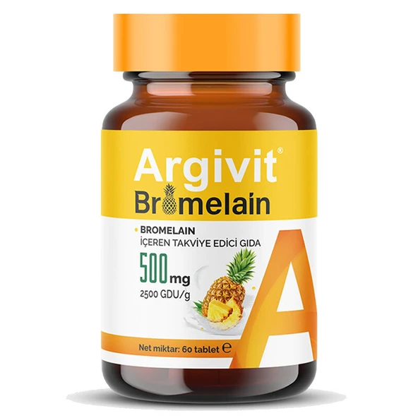 Argivit 500 mg Bromelain 60 Tablet ürün görseli