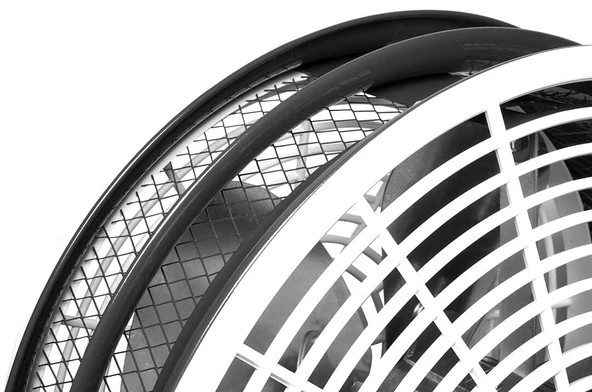 Ayas DEVEKUŞU Retro Tekerlekli Sanayi Tipi Vantilatör - Füme - Resim 5