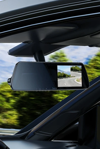 Hoco. DV4 Kameralı Kayıt Özellikli Akıllı Dikiz Aynası - Siyah - Resim 8