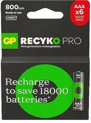 Gp AAA 850 mAh Şarjlı İnce Kalem Pil  4+2'li Paket Recyko GPHCH83BOK - Resim 2