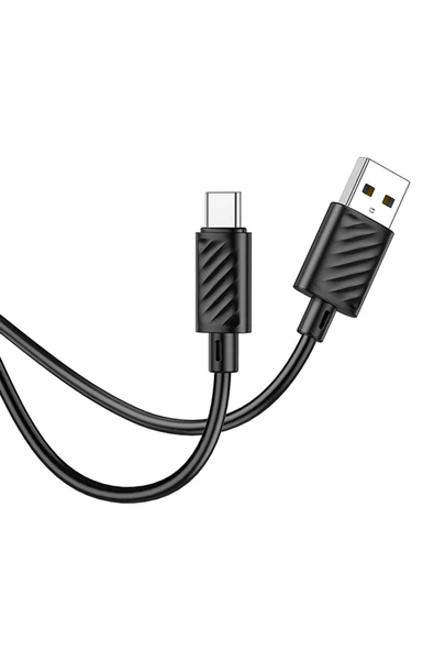 Hoco. X88 1M USB to Type-C Şarj Data Kablosu - Siyah - Resim 7