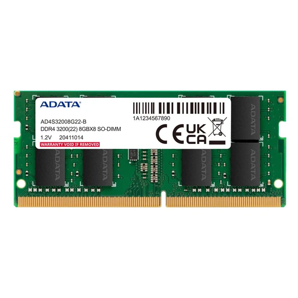 Adata 8GB DDR4 3200MHz 260Pin 1.2V Notebook Ram ürün görseli 1