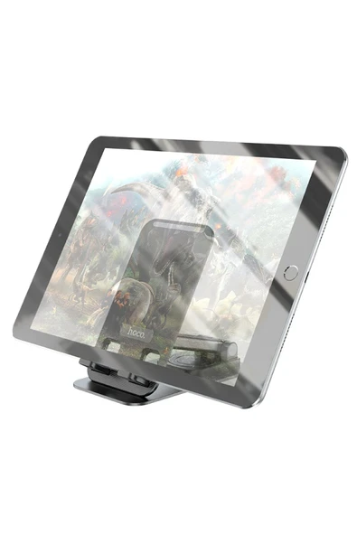 Hoco. PH50 Ayarlanabilir Katlanabilir Masaüstü Telefon Tablet Tutucu - Siyah - Resim 3
