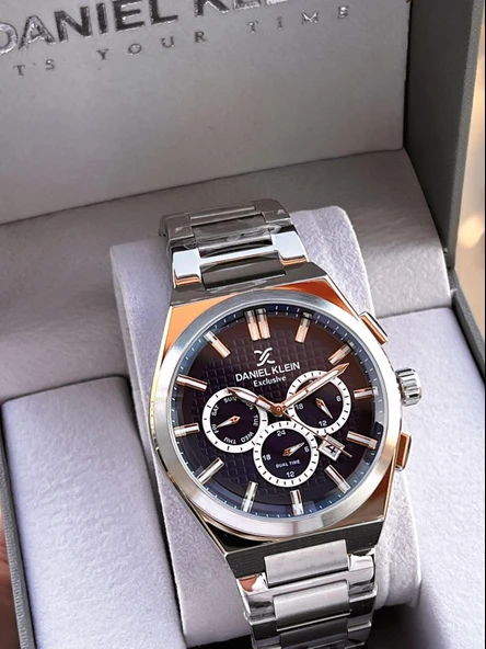 Daniel Klein İtalyan Tasarım Bileklik Hediyeli 2 Yıl Garantili Suya Dayanıklı Erkek Kol Saati XY.4 - Resim 2