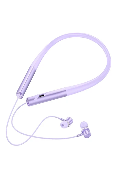 Hoco. ES71 Platinum BT 5.3  Boyun Askı Özellikli Kablosuz Bluetooth Kulaklık - Mor - Resim 9