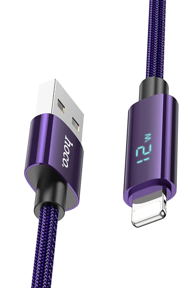 Hoco. U125 1.2M Benefit USB to Lightning Şarj Data Kablosu - Mor ürün görseli 1