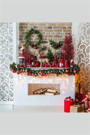 50 Adet 40mm Kırmızı Altın Beyaz Noel Ağacı Süs Topları Seti | 9 Farklı Desen & Hafif Dayanıklı Yılbaşı Dekoru - Resim 5