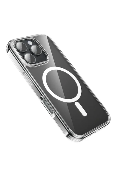 Hoco. iPhone 16 Pro Max Anti Fall Airbag Magsafe Kapak - Şeffaf - Resim 2