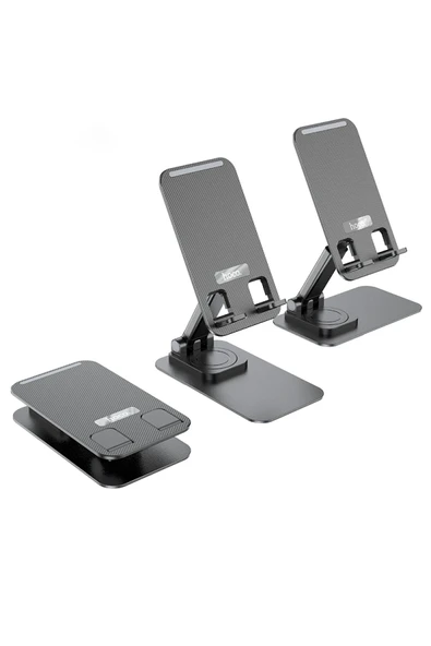 Hoco. PH50 Ayarlanabilir Katlanabilir Masaüstü Telefon Tablet Tutucu - Siyah - Resim 10