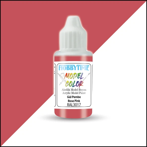Hobbytime 456 18 ml. RAL3017 Gül Pembe (Rose Pink) Akrilik Model Boyası ürün görseli 1