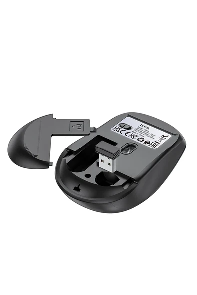 Hoco. GM28 2.4G Business Kablosuz Mouse - Siyah-Gri - Resim 4