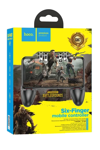 Hoco. GM7 Eagle 6 Parmak Kontrollü Mobil Oyun Kolu - Siyah - Resim 5