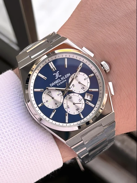 Daniel Klein Prx Kasa Kronometreli İtalyan Tasarım Bileklik Hediyeli Garantili Erkek Kol Saati PRx.3 - Resim 4