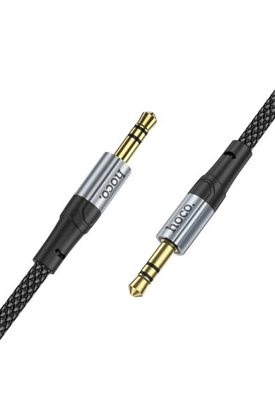 Hoco. UPA26 1M Hasırlı Aux Kablo - Siyah - Resim 6