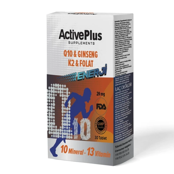 ActivePlus Energy Takviye Edici Gıda 30 Tablet ürün görseli