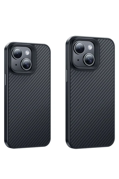Hoco. iPhone 15 Knight Kevlar Magsafe Kapak - Siyah - Resim 2