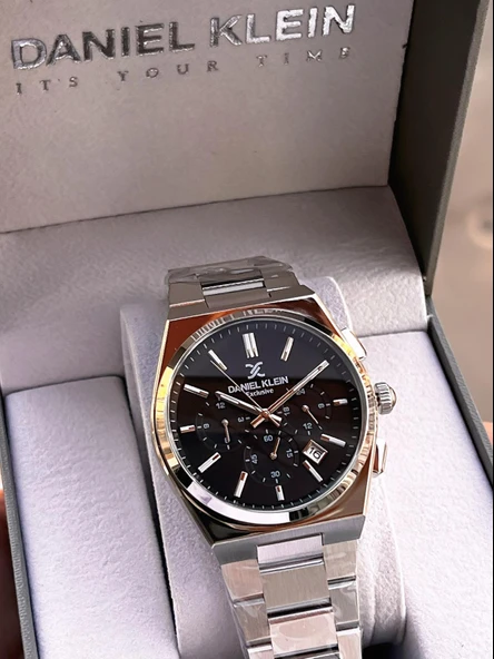Daniel Klein Prx Kasa Kronometreli İtalyan Tasarım Bileklik Hediyeli Garantili Erkek Kol Saati PRx.2 - Resim 2