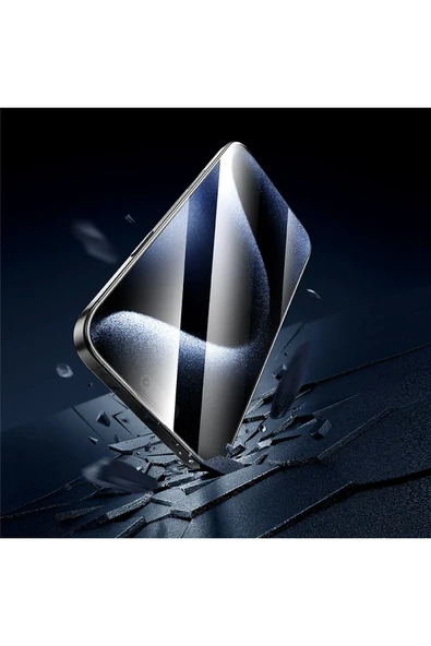 Hoco. iPhone 16 Pro Max 3D Engraved HD Cam Ekran Koruyucu - Siyah - Resim 5