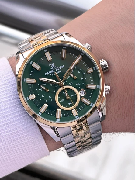 Daniel Klein Rlx Kasa Kronometreli İtalyan Tasarım Bileklik Hediyeli Garantili Erkek Kol Saati Rlx.1 - Resim 4