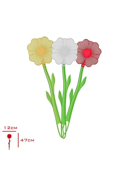 2 Adet Plastik Esnek Sineklik Sinek Öldüreceği Avlayacağı Sinek Raketi Kovucu - Resim 4