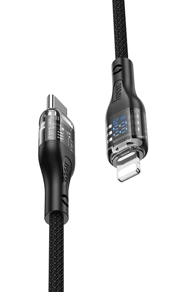 Hoco. U115 1.2M PD Type-C to Lightning Şarj Data Kablosu - Siyah ürün görseli 1