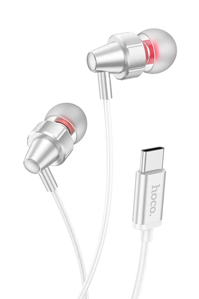 Hoco. M90 Delight 1.2M Type-C Dijital Mikrofonlu Kablolu Kulaklık - Gümüş - Resim 2