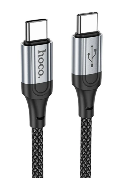 Hoco. X102 Fresh 1M 60W Type-C to Type-C PD Hızlı Şarj Data Kablosu - Siyah - Resim 6