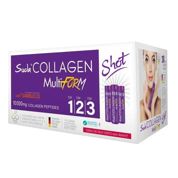 Suda Collagen MultiForm Vişne Aromalı 30 x 40 ml Shot ürün görseli