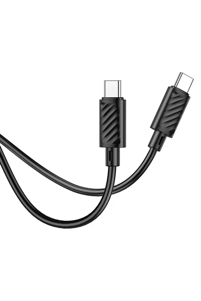 Hoco. X88 1M 60W Type-C to Type-C PD Hızlı Şarj Data Kablosu - Siyah - Resim 2